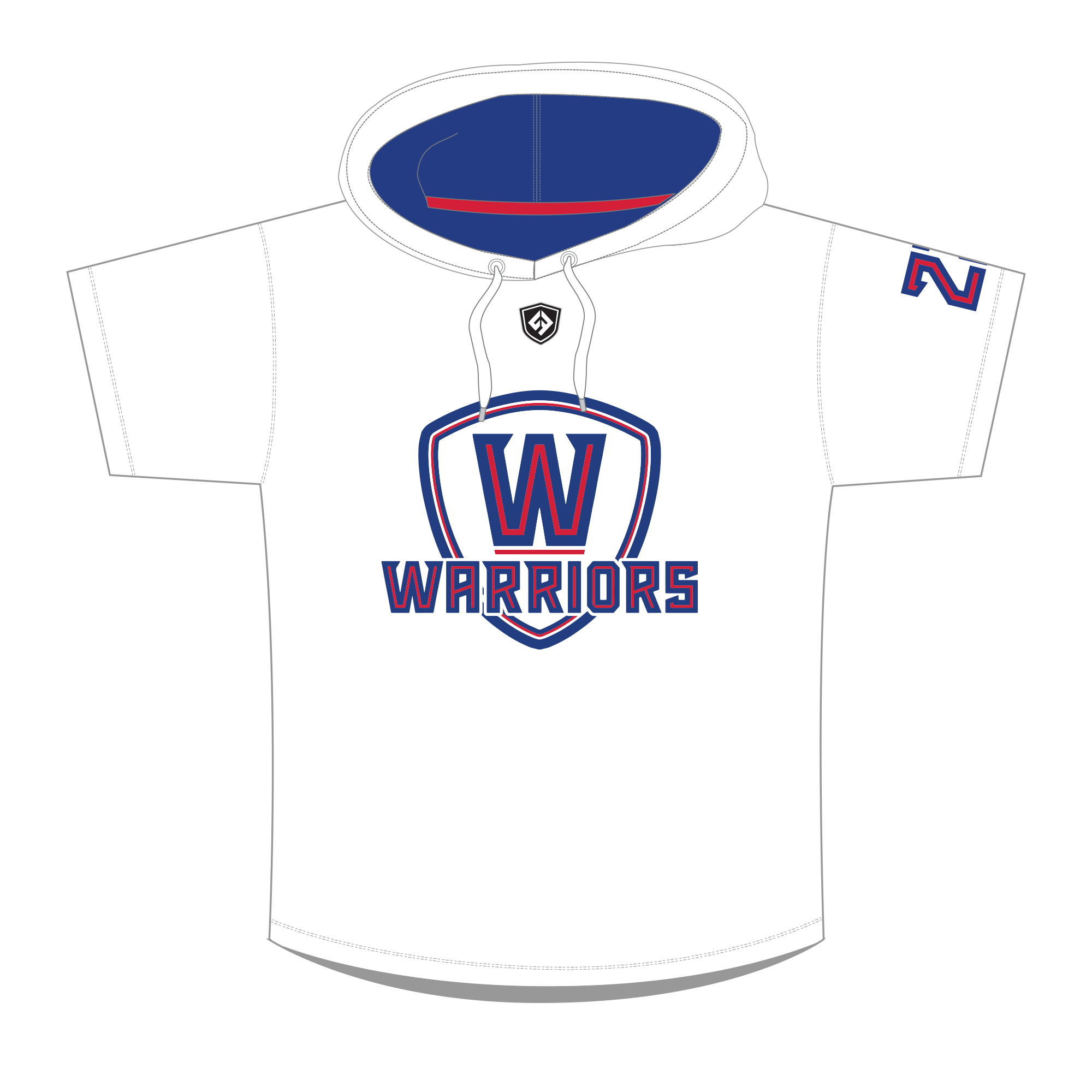 Warriors Light Weight Hoodie - Sublimated