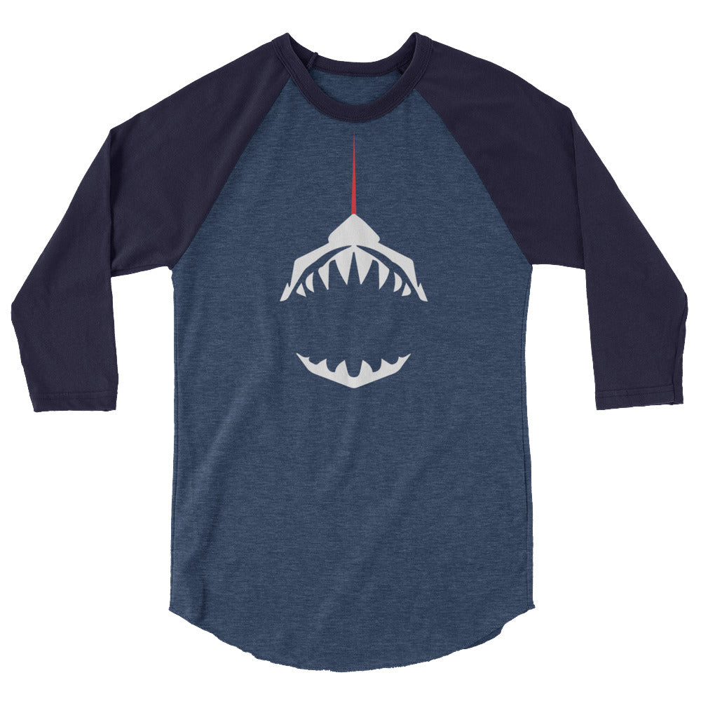 Lasersharks 3/4 sleeve raglan shirt