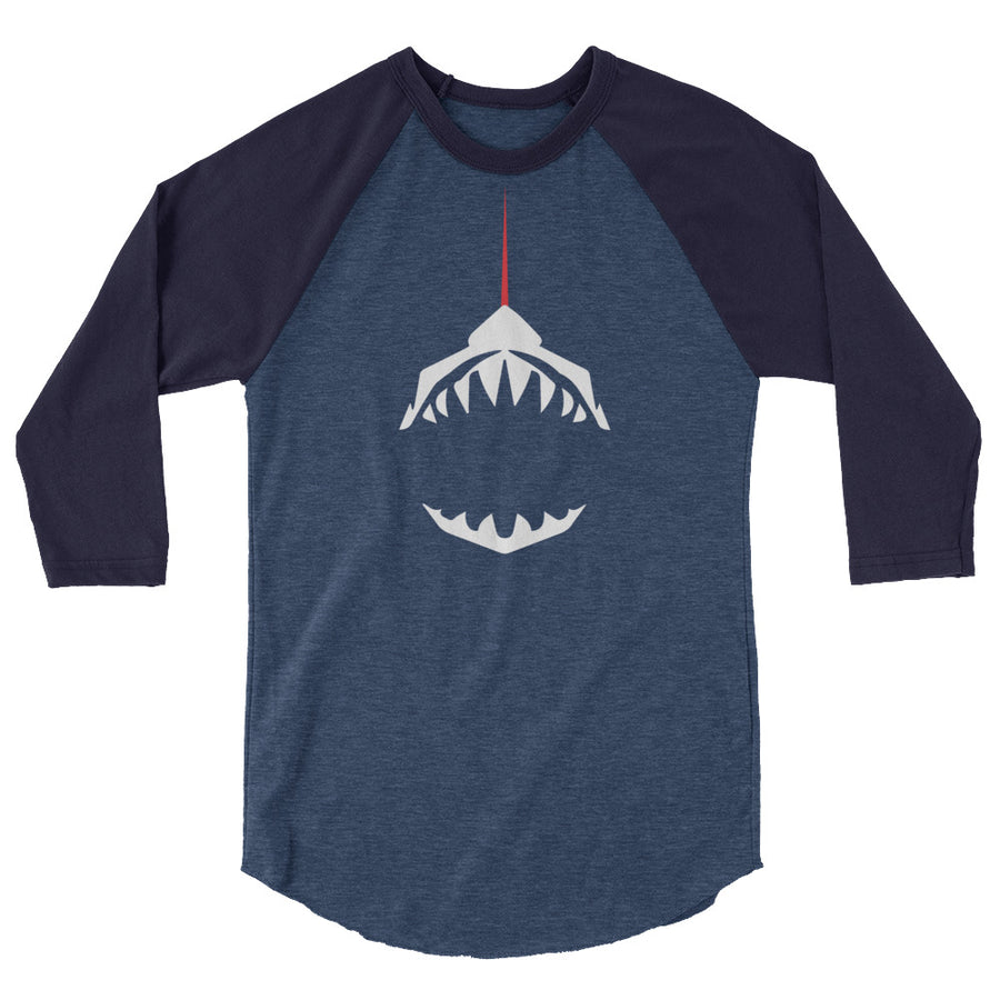 Lasersharks 3/4 sleeve raglan shirt