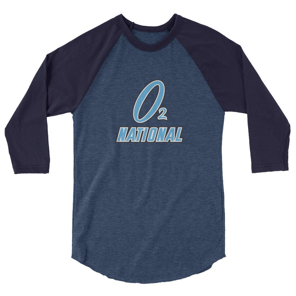 O2 3/4 sleeve raglan shirt